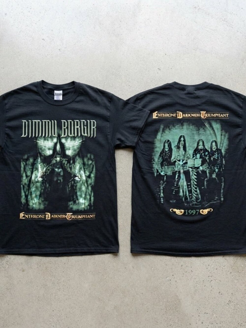 Dimmu Borgir Enthrone Darkness Triumphant 1997 Black T-Shirt S-4XL